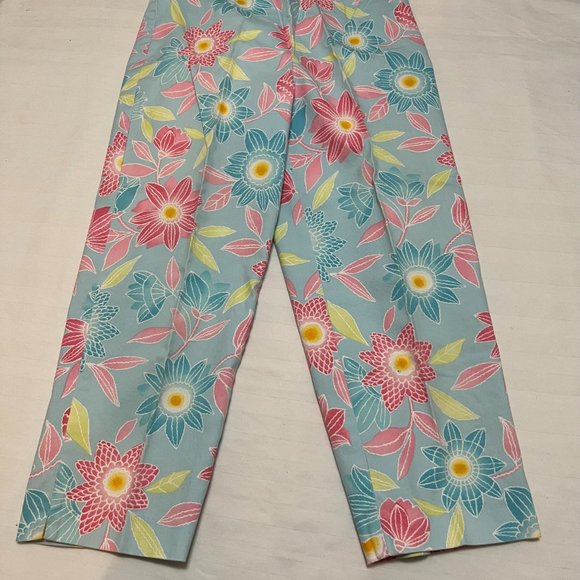 Talbots floral print 3/4 pants Sz8 - Picture 3 of 8